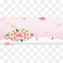 母亲节温馨手绘粉色banner
