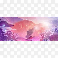 星空炫彩海报背景免费下载