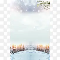 冬日雪景背景素材