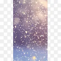 唯美下雪冬季H5背景素材