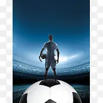 足球赛场宣传海报背景