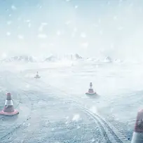 雪中小路背景