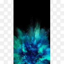 梦幻彩色烟雾朦胧平面广告
