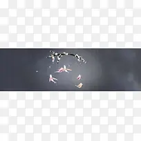 唯美千纸鹤背景banner