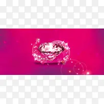 紫色浪漫水晶炫酷光束背景banner