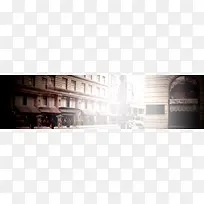 欧式建筑banner创意设计