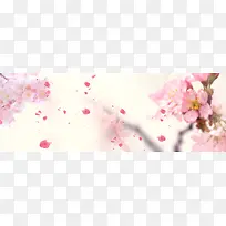 春季清新粉色淘宝海报背景