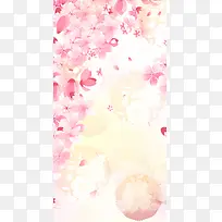 樱花展架背景素材