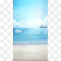 大海上的帆船素材背景
