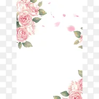 唯美花卉婚礼婚纱海报背景素材