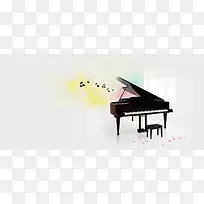 简洁钢琴背景图