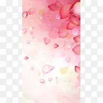 玫瑰花瓣小清新梦幻背景