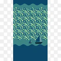 海面小鱼卡通H5背景