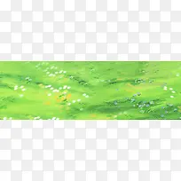 手绘草坪背景banner