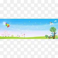 儿童幼儿院教育背景图