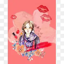 梦幻彩妆背景素材