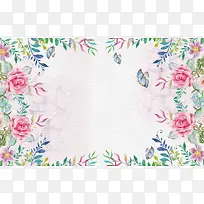微整形小清新花卉花朵海报设计背景模板