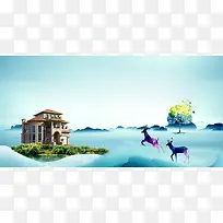 房地产海报背景素材