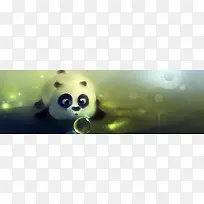 卡通  熊猫  banner