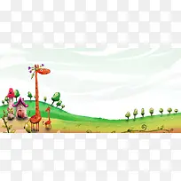 手绘插画背景
