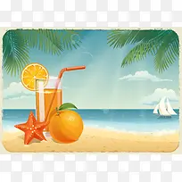 海报旅行橙汁海报