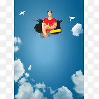 健身房广告海报背景素材