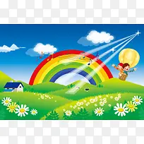 幼儿园六一儿童节海报背景素材