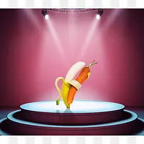 跳舞的水果创意海报背景素材