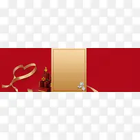 电商简约红色banner背景