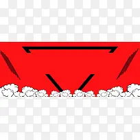 电商简约红色banner背景