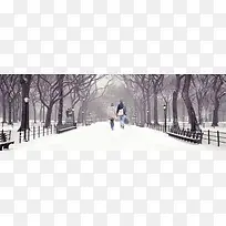 简约唯美海报背景banner
