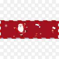 圣诞节日红色简约电商banner