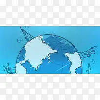 蓝色地球旅游banner