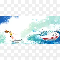 流行插画背景