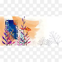 手绘海底背景