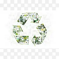 手绘回收环保印刷背景