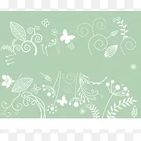 清新春季花纹背景矢量素材