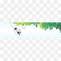 蓝色卡通Banner背景