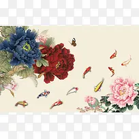 手绘花卉背景