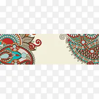 精美民族花纹 banner