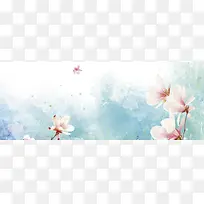手绘兰花背景图
