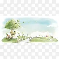 卡通画背景