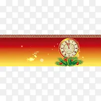圣诞节倒计时钟表背景banner