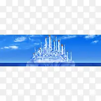 冰山城堡创意背景