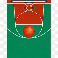 校园社团篮球社招新手绘插画
