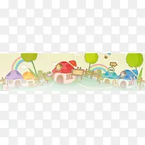 儿童卡通banner背景设计