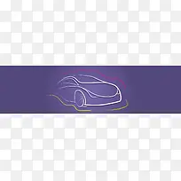 汽车卡通手绘背景banner