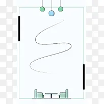 简约公司职场海报背景