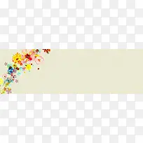 儿童节花卉手绘小清新海报banner背景