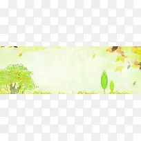 淘宝手绘立秋背景海报banner